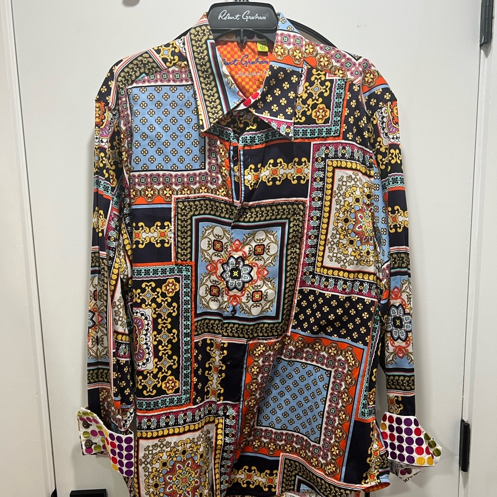 Robert Graham Shirt Mens 2XL Limited Edition Isla George Flip Cuff